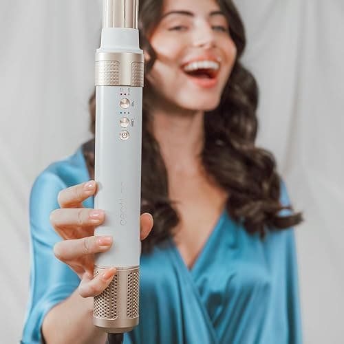 Cecotec Cepillo de Aire Caliente Secador Moldeador Alisador 12 Cabezales Tecnología Coanda CeramicCare 12in1 AirGlam Champagne. 1400W, Motor Digital, Elimina el Frizz, 3 Temperaturas thumbnail 7