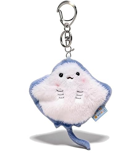 Jenmex Sea Animal Keychain,Kawaii Plush Keychains-Cute Ocean Creature Bag Charms for Backpacks,Purses Car Keys - Image 1
