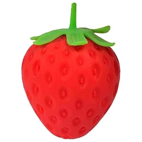Strawberry Squishy, Realistic Strawberry Stress Ball, Squeezable Toy Fruit Ball (1) - Image 1