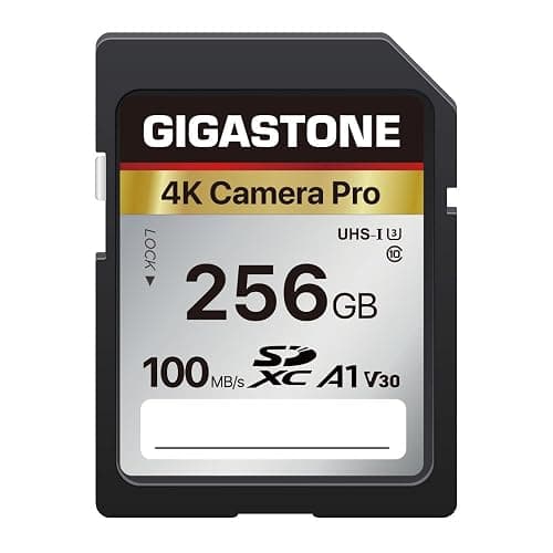 【5-Years Data Recovery】 GIGASTONE 256GB SD Card, 4K Camera Pro, A1 V30 SDXC Memory Card 4K UHD Video Compatible with Canon Digital Camera, with 1 Mini Case - Image 1