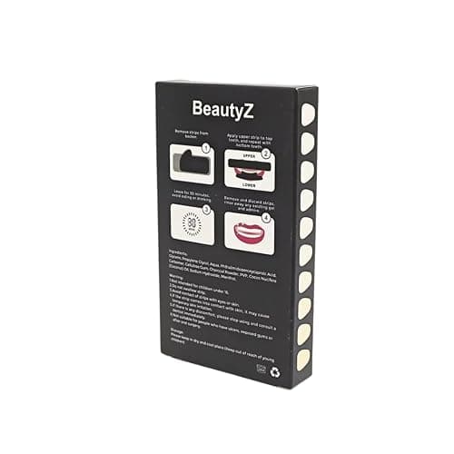 BeautyZ Teeth Whitening Strips for Sensitive Teeth Pap+ Charcoal Peroxide Free & Enamel Safe 28 Mint Strips 14 Day Supply Fast Gentle Whitening at Home No Sensitivity thumbnail 6