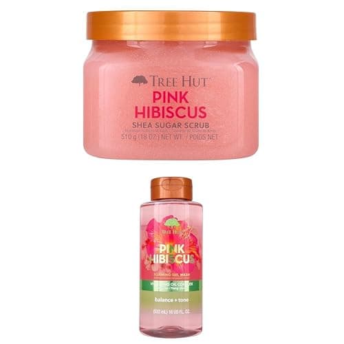 Tree Hut Pink Hibiscus Scrub & Gel Wash Bundle - Image 1