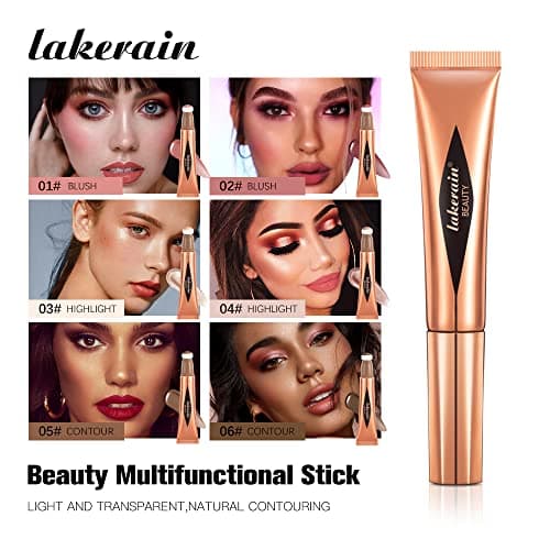 Liquid Blush Beauty Wand, Liquid Blush, Blush stick, Liquid Blush for Cheeks, Contour Beauty Wand, Natural Smooth Creamy Highlight Matte Liquid Blush Stick with Soft Cushion Applicator (Contour Stick#1) - Contour Stick#1 - 1 Fl Oz (Pack of 1) thumbnail 5