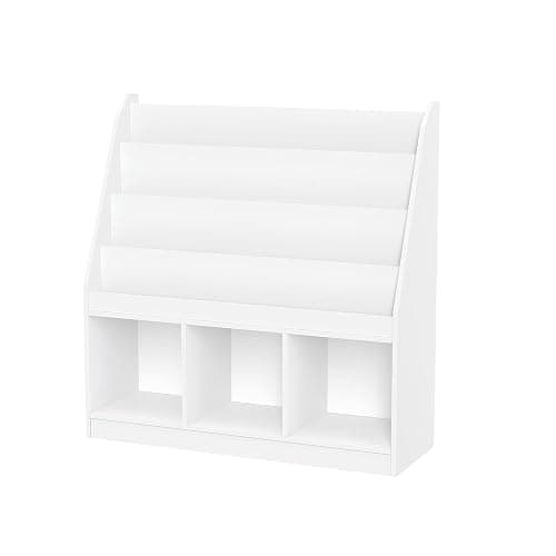 RiverRidge Kids 4 shelves Three Cubbies Bookrack, White (02-251), 11.81"D x 35"W x 36"H thumbnail 7