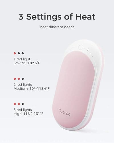 OCOOPA HotPal Rechargeable Hand Warmer, Electric Handwarmer,Portable Pocket Heater, Heat Therapy Great for Raynauds, Hunting, Golf, Camping, Women Mens Gifts thumbnail 4
