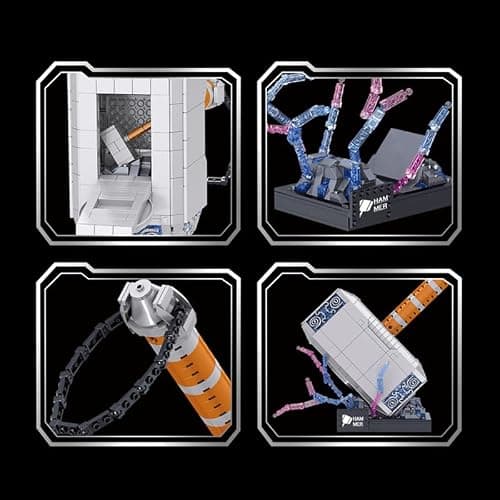 SZRUIZITEC 975PCS Thor Battle Hammer Building Blocks Toys,Creative Super Hero Building Set, Best Gift for 6+ Boys, Girls or Adults thumbnail 3