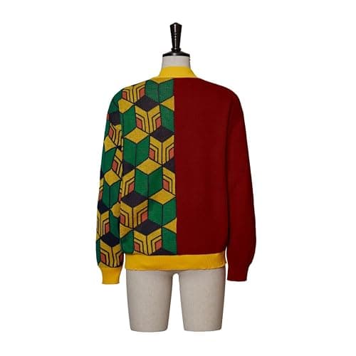 iSHOWcos Anime Cardigan Giyuu Sweater Knitted Jacket Coat thumbnail 2