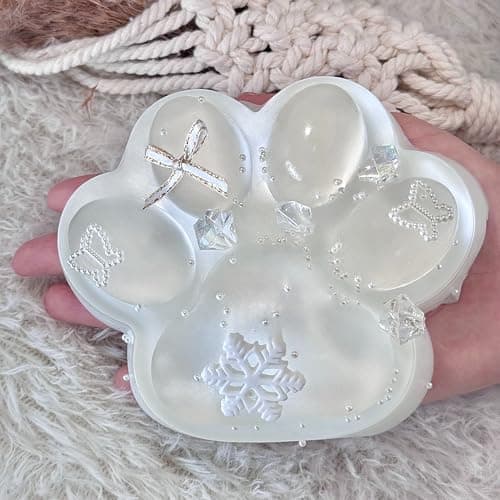 Pawfect Tail Big Taba Squishy Cat Paw, 5 in Large Paw Squeeze Toy Transparent & Milky White for Stress Relief and Relax, Sticky Squishies Fidget Toys for Party Favors Novelty Things Birthday Gift - Image 1
