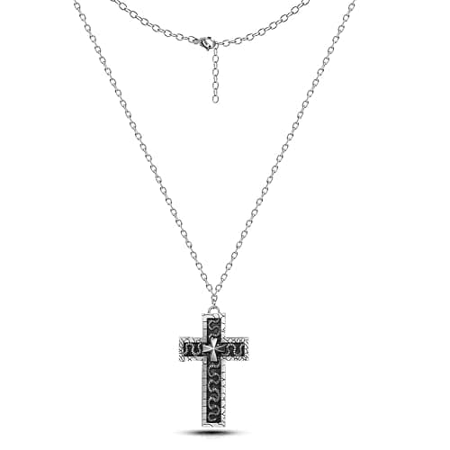 AICase Squids Necklace Game,Thanos Necklace,Squid Thanos Game Cross Pendant Cross-Shaped Necklaces with Secret Compartment,Vintage 3D Printed Charm for Men Women - Image 1