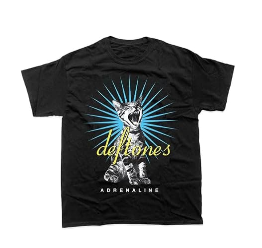 Deftones T Shirt Men Women Shirt Hip hop Crew Neck Short Sleeves Tee Black L - Image 1
