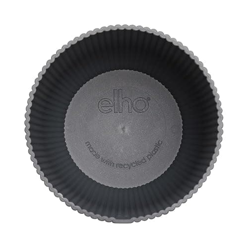 elho Vibes Fold Round 16 - Flower Pot from 100% Recycled Plastic - Indoor Plant Pot - Ø 16.1 x H 14.8 cm - Black/Anthracite thumbnail 6