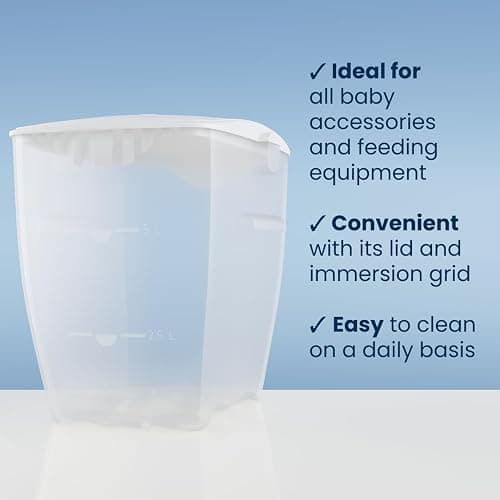 Milton Cold Water Steriliser, Kills 99% of Germs, Sterilises in 15 minutes, Fits up to 6 Standard Baby Bottles, Used by Healthcare professionals, White thumbnail 7