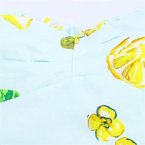 Lemon Print Backless Spaghetti Strap Ankle-Length A-Line Dress Women thumbnail 3