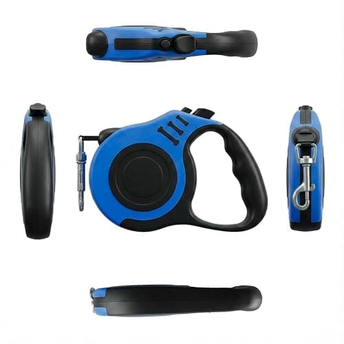 PETIMP Retractable Dog Leash Lightweight 16FT Leash Claw Print, with Folding Bowl,Dispenser,Rubbish Bags, for Small Medium Dogs(Blue) thumbnail 6