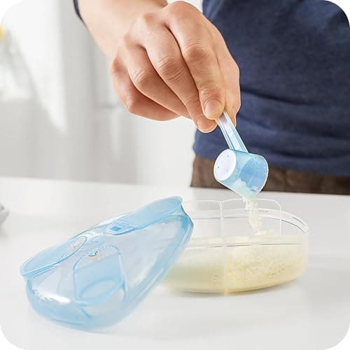 MAM Formula Dispenser | Stores 40g Per Serving and Holds 3 Servings | Spill-Free Snap Cover for Easy Opening | Baby Accessories | Blue (Various Designs) thumbnail 2