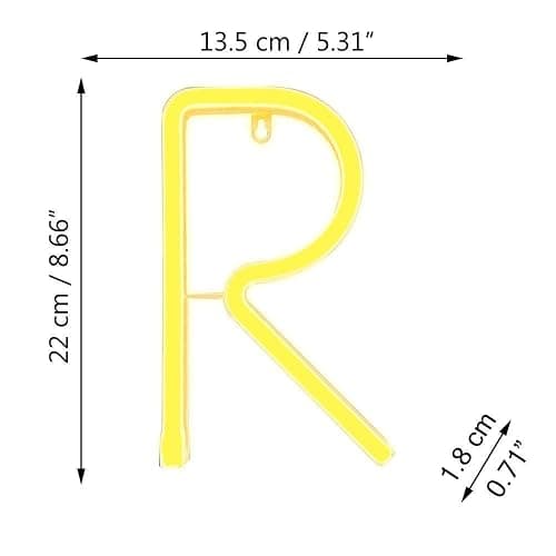 ENUOLI Letter Neon Lights Warm White LED Alphabet Neon Words Signs(R) | Battery/USB Operated Letter Neon Sign Art Lights Words Wall Light up Girls’ Room Wedding Birthday Party Christmas Home Decor thumbnail 2