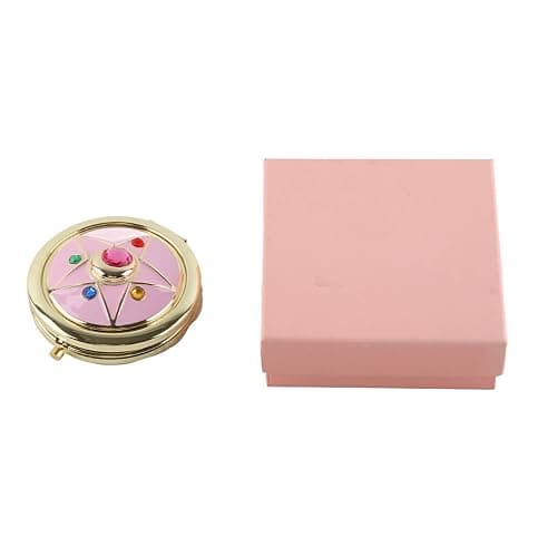 shenruifa Portable Up Mirror Japanese Cute Anime Flip Flop Portable Transformer Silver Crystal Folding (Pink) thumbnail 6