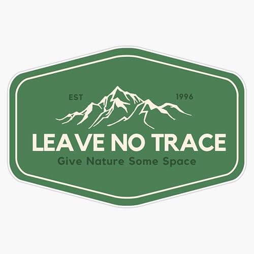 Leave No Trace Give Nature Some Space Sticker Bumper Sticker Vinyl Decal 5" - Image 1