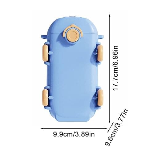 Portable Water Cup in Bus Shape with Strap 17Oz,Cute Bus Water Bottle with Straw,360°Leak-Proof Bounce Flip Top Straw Water Bottle,Detachable Fun Toy Bus Water Bottle for Boys Girls Camping Trips thumbnail 3
