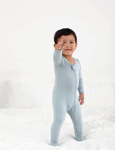 RRP Unisex Baby Footies Pajamas,Rayon Derived From Bamboo,Buttery Soft Sleep 'N Play PJs,2-Way Zipper Closure,0-18 Months thumbnail 6