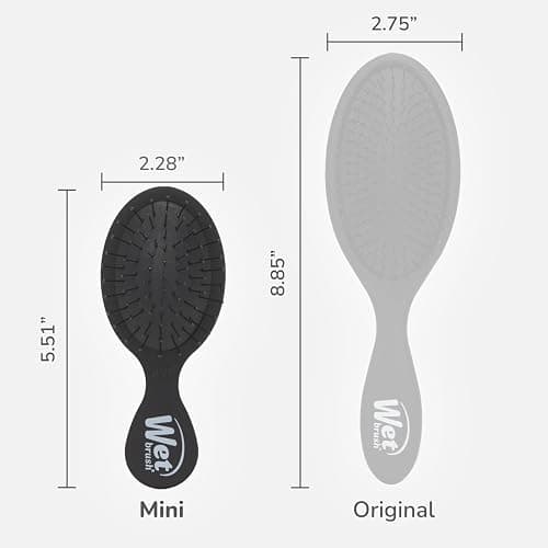 Wet Brush Mini Detangler Hair Brush, Black Frost, Detangling Travel Hairbrush, Ultra-Soft IntelliFlex Bristles Glide Through Tangles with Ease, Pain-Free, All Hair Types thumbnail 5