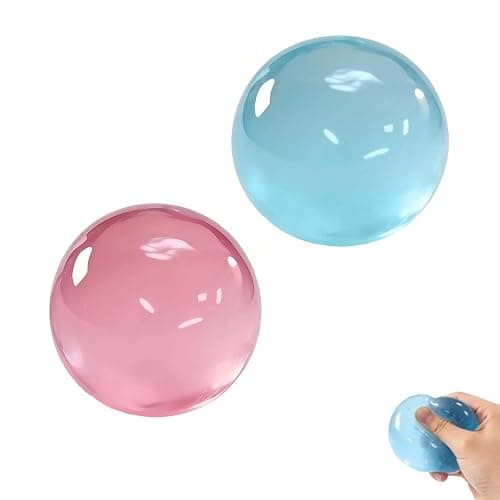 2PCS Coconut Oil Squishy, Coconut Oil Stress Ball, Slow Rising Fidget Squeeze Squishy for Stress Relief, Improving Focus, Relaxation, for Adult (Blue+Pink) - Image 1