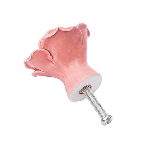 NAKUPENDA Boutons en Céramique 4 Pièces Boutons de Tiroir en Céramique Fleur de Fleur Ros Boutons de Meubles Rose en Porcelaine pour Tiroirs Armoires Portes de Placard (Rose) thumbnail 5