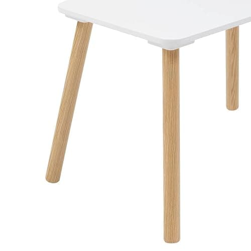 Atmosphera - Ensemble de Table et Chaises Enfant Alex - 3 Pièces (1 Table + 2 Chaises) - Plateau Résistant à l'eau - Mobilier de Chambre, Salle de Jeux - Fille et Garçon - Bois, Bords Arrondis, Blanc thumbnail 6