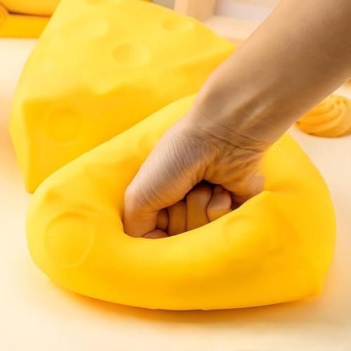 2026 New Yellow Big Cheese Squishy, Soft Novelty Squeeze Cheese, Rebounding Jumbo Squishy-Cheesess Stress & Anxiety Relief Fidget Gift for Adults (4.33in) (Square Cheese) thumbnail 6