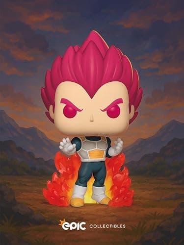 Epic Collectibles Pop Anime: Dragonball Broly - SSG Vegeta (Super Saiyan God) Vinyl Figure Bundled with Box Protector Compatible for Funko thumbnail 2