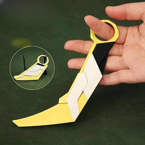 UGLYAF Valorant Karambit Prime 2.0 Champion Set Valorant Claw Knife Model (Yellow) thumbnail 6