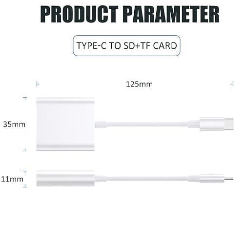 USB C SD Card Reader, Type C SD Card Reader, Supports SD and MicroSD Memory Card Adapters for iPhone 15 16/iPad/MacBook/Mac, Trail Camera Viewer Plug and Play -2 Slots thumbnail 8