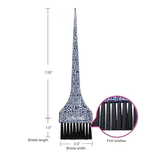 Colortrak Safari Chic Color Brushes, Prints, Perfect for Multiple Colors, Highlights, or Lowlights, 1 Firm Bristle and 1 Ultra Soft Feather Brush, Reusable and Easily Washable, 2 Brushes thumbnail 2