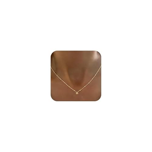 GRCLD Initial Necklaces for Women Dainty 14k Gold Plated Letter Necklace Trendy A-Z Pendant Choker Necklace Cute Name Personalized Fashion Jewelry Gift for Women Her - Image 1