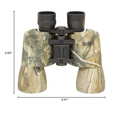 Bushnell PowerView 10x50mm Porro Prism Instafocus Binoculars – Realtree AP Camo, Ideal for Hunting, Birding, Hiking & Outdoor Adventures thumbnail 3