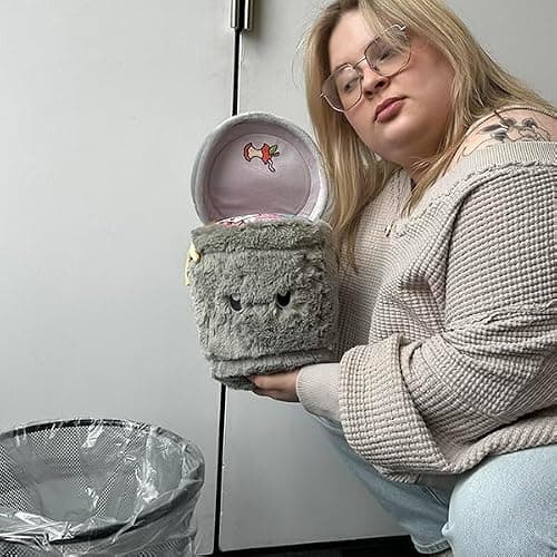 Squishable - Mini Trash Can - 10 in - Soft Toy Collectible Stuffed Animal - Flips Open thumbnail 2