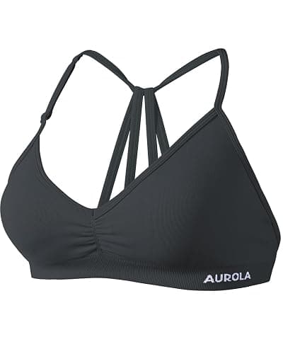 AUROLA Mercury Workout Sports Bras Women Athletic Removable Padded Backless Strapy Minimal Crop Top - Image 1