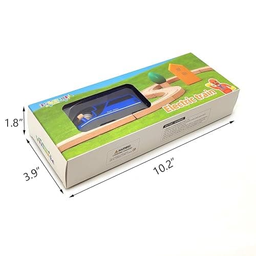 DSHMIXIA Battery Operated Train for Wooden Train Track Set Toys for Toddlers 3 4 5 Year Old Boys Kids Magnetic Couplings City Vehicle with Figures(Without Battery) thumbnail 2