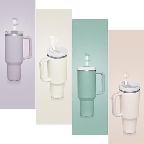 Affute 4 Pcs Straw Covers for Stanley Cup 40-20 oz, 0.4 inches Silicone Straw Cover Caps, Stanley Cups Accessories, Dust-proof and leak-proof (4 Straw Covers) thumbnail 2
