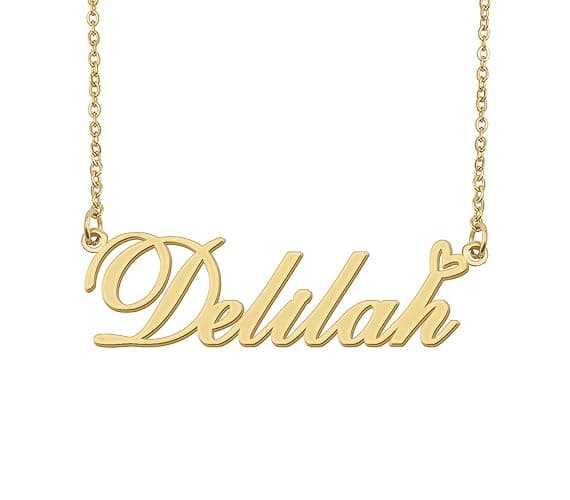 Aoloshow Personalized Heart Name Necklace Gold Custom Any Names Stainless Steel Jewelry for Womens Graduation - Image 1