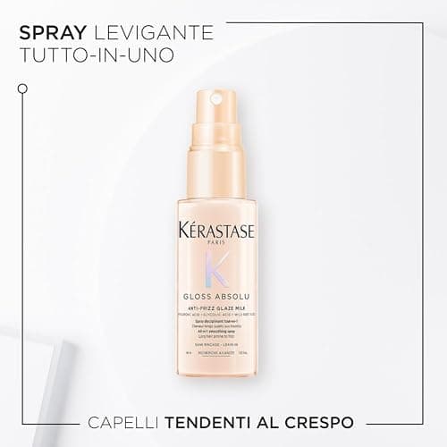 Kérastase, Gloss Absolu, Spray Multi-Beneficio per Capelli Crespi, Con Acido Glicolico, Acido Ialuronico e Olio di Rosa Canina, Anti-Frizz Glaze Milk, Formato Mini, 45 ml thumbnail 2