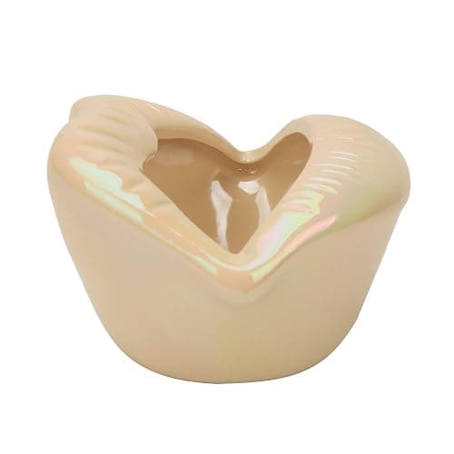 LIABI Lips Decorative Bowl Ceramic Lipstick Ring Holder Jewelry Tray Cosmetic Storage Display Holder Desktop Hair Ties Clips Storage Case in Bathroom for Women Men thumbnail 4