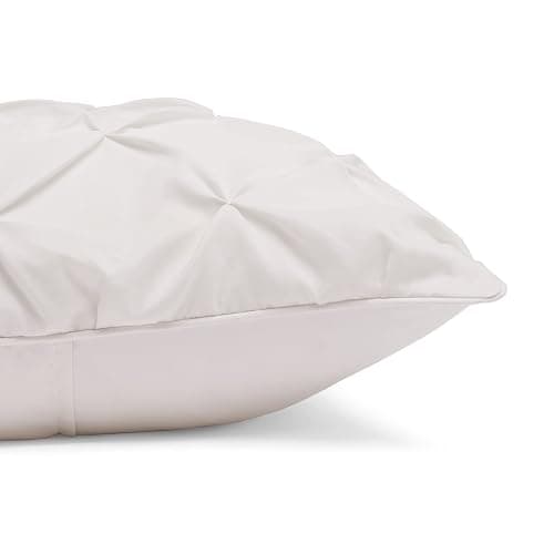 Amazon Basics Warm, Breathable Queen Size Comforter Sets, All-Season Down-Alternative 3-Piece Bedding Set, Pinch Pleat Design, Full/Queen Size, Cream thumbnail 3