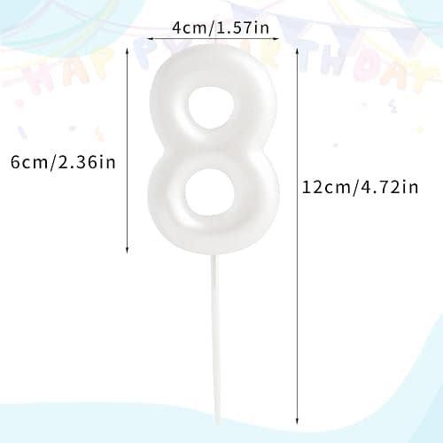 Hongplus Macaron White Number 16 Birthday Candle - Happy 16th Birthday Cakes Topper Decorations For Girls Women Pastel Sweet 16 Party thumbnail 2