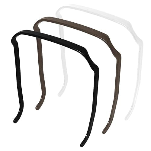 3PCS Square Invisible Hairbands, Plastic Headbands for Women with Curly & Thick Hair, Seamless No-Slip Grip for Comfort, Black Normal Size Styling & Fixing Tool (Mixed) - Image 1