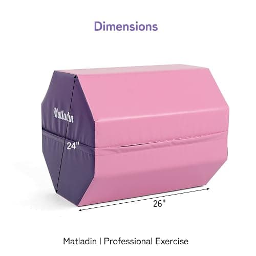 Matladin Gymnastics Octagon Mat 24"x26" Skill Shape Tumbling Backbend Trainer Exercise Mat for Preschool Kids Gym Cheerleading, Martial Art thumbnail 6