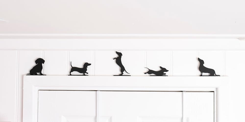 Acrylic Dachshund Silhouette Ornaments, Set of 5 Dogs, Sausage Dog Gift. (Set of 5) thumbnail 3