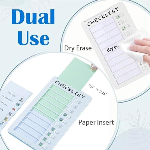 SENWHAL Dry Erase Chore Chart, Standable Whiteboard Checklist Board, Chore Chart for Kids Routine Chart with a Pen (Standable) thumbnail 4