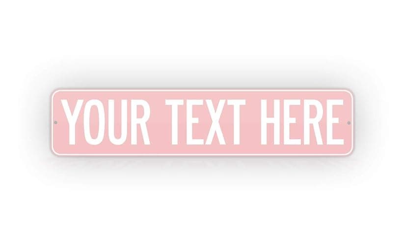 Personalized Baby Pink Road Sign Customized Novelty Street Sign thumbnail 2