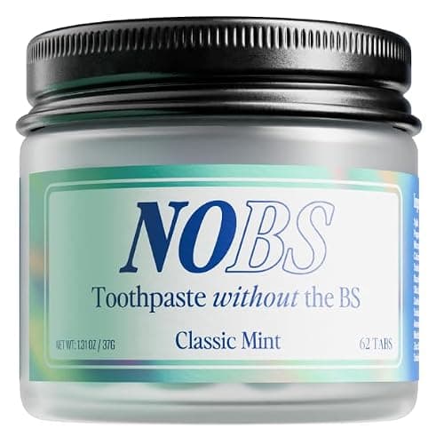 NOBS (No Bad Stuff) Toothpaste Tablets - Nano Hydroxyapatite, Fluoride & Plastic Free, Eco & Travel Friendly - Remineralize with NHA (1 Month) - Image 1